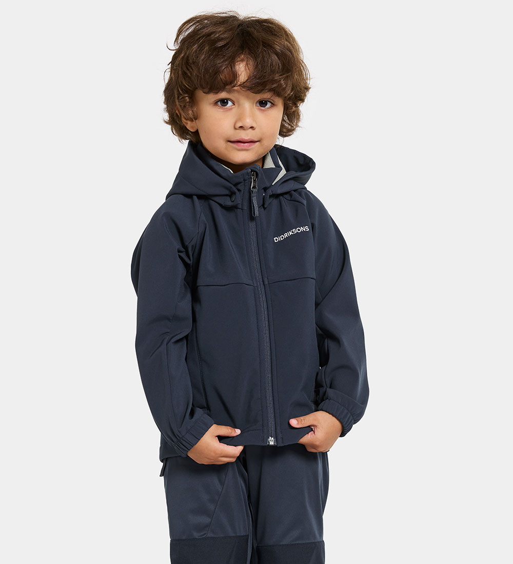 Didriksons Softshelljakke m. Fleece - Troel - Navy