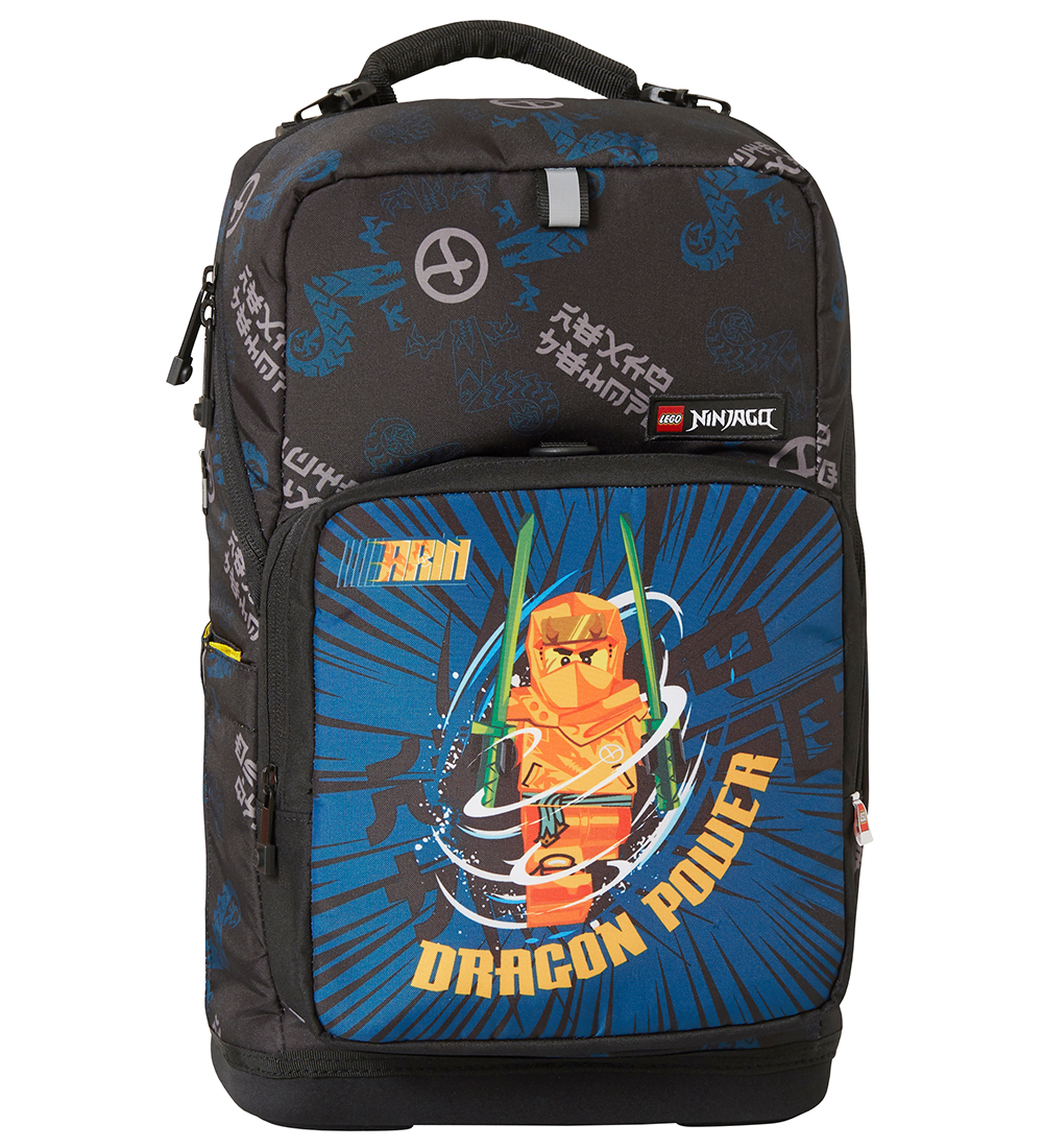 LEGO® Ninjago Skoletaske - Optimo - Sort/Blå m. Print