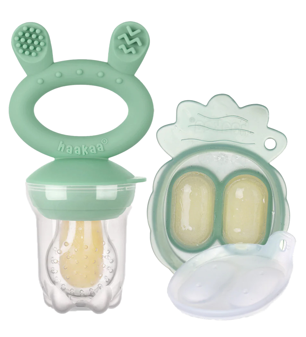 Haakaa Food Feeder m. Frysebakke - Pea Green