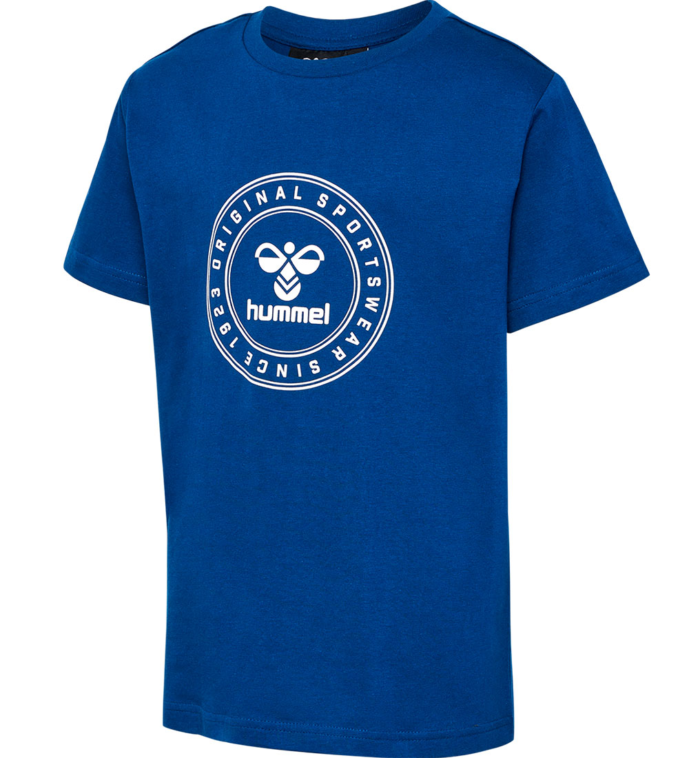 Hummel T-shirt - hmlTres Circle - Estate Blue
