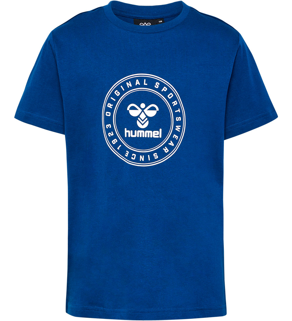 Hummel T-shirt - hmlTres Circle - Estate Blue