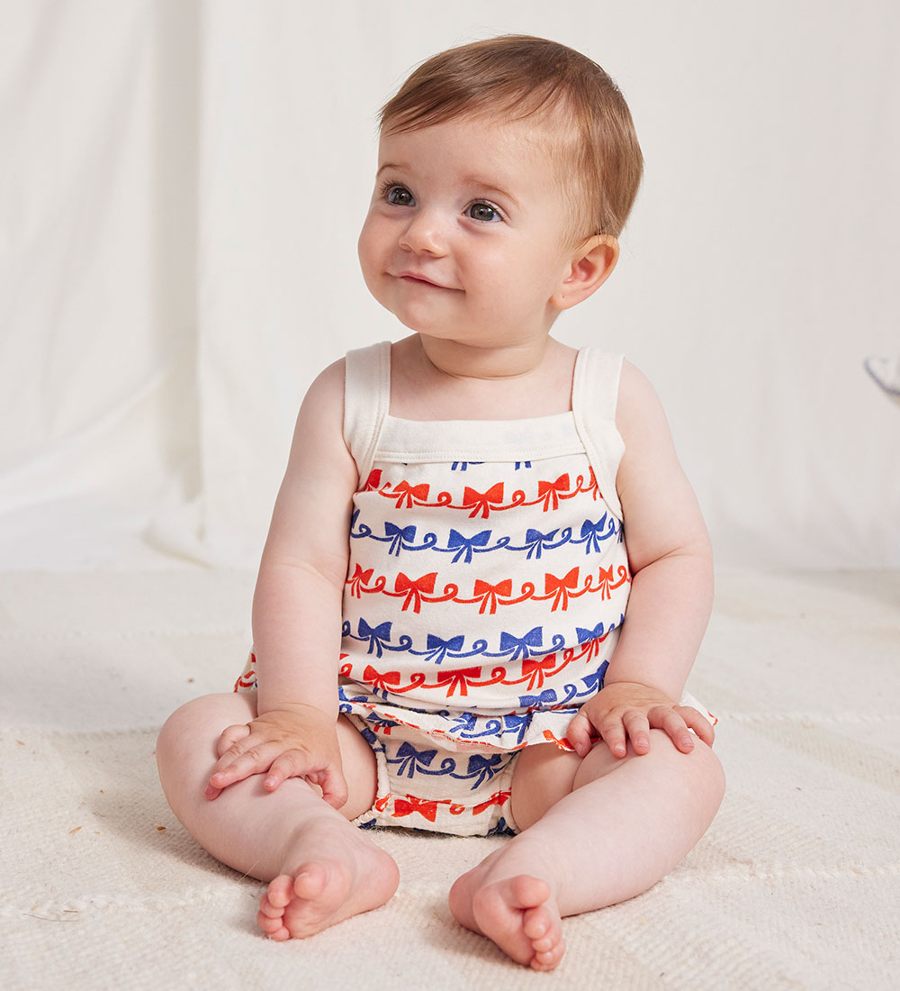 Bobo Choses Body u/æ - Baby Ribbon Bow All Over - Offwhite
