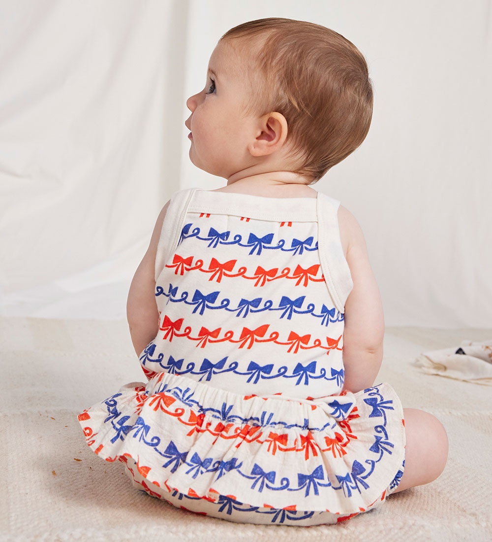Bobo Choses Body u/æ - Baby Ribbon Bow All Over - Offwhite