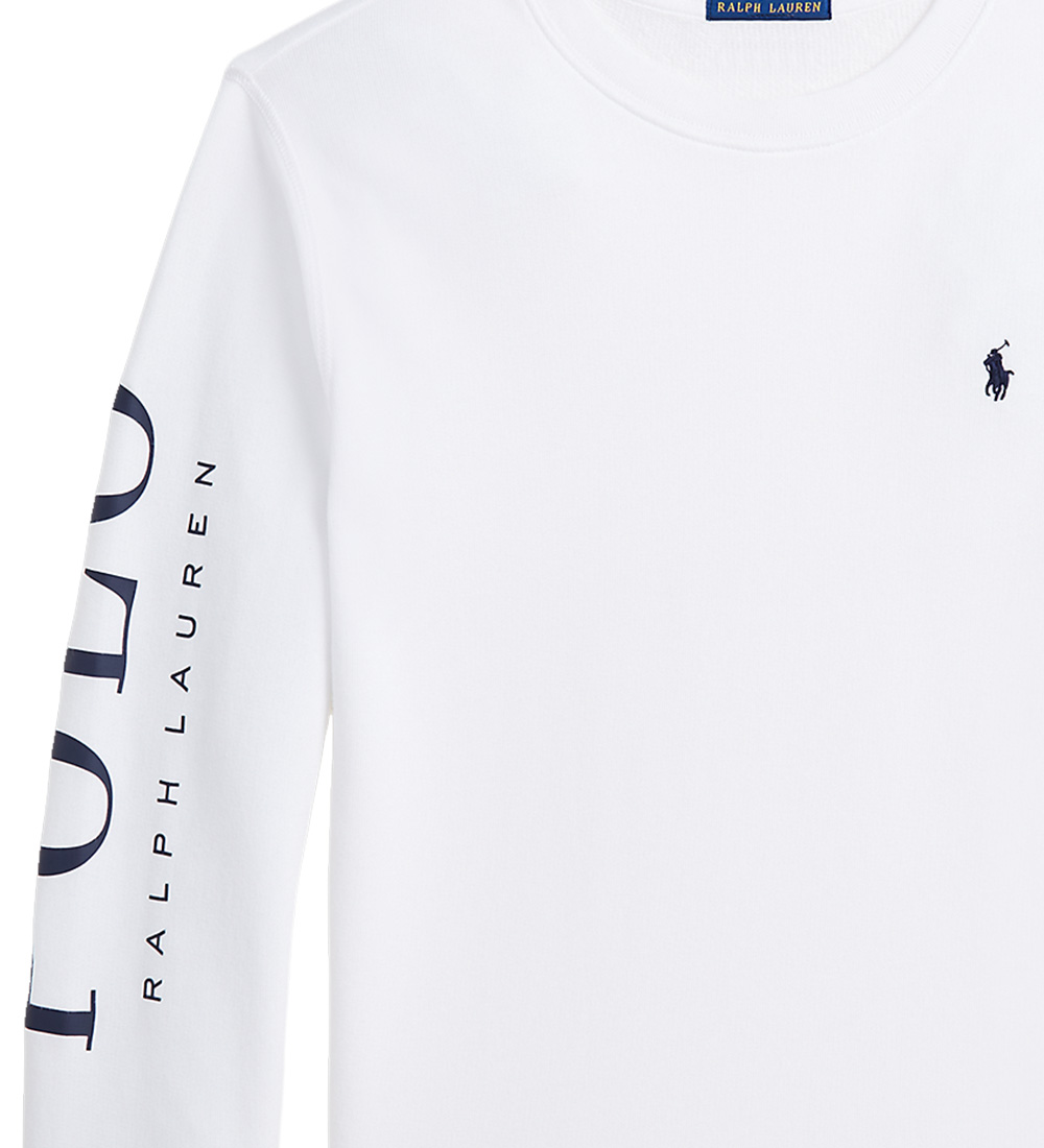 Polo Ralph Lauren Sweatshirt - Hvid m. Navy