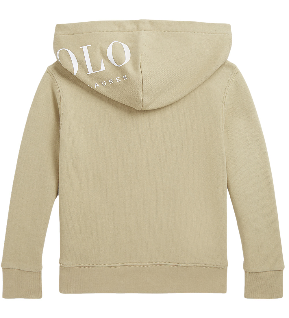 Polo Ralph Lauren Hættetrøje - Classic - Khaki m. Hvid