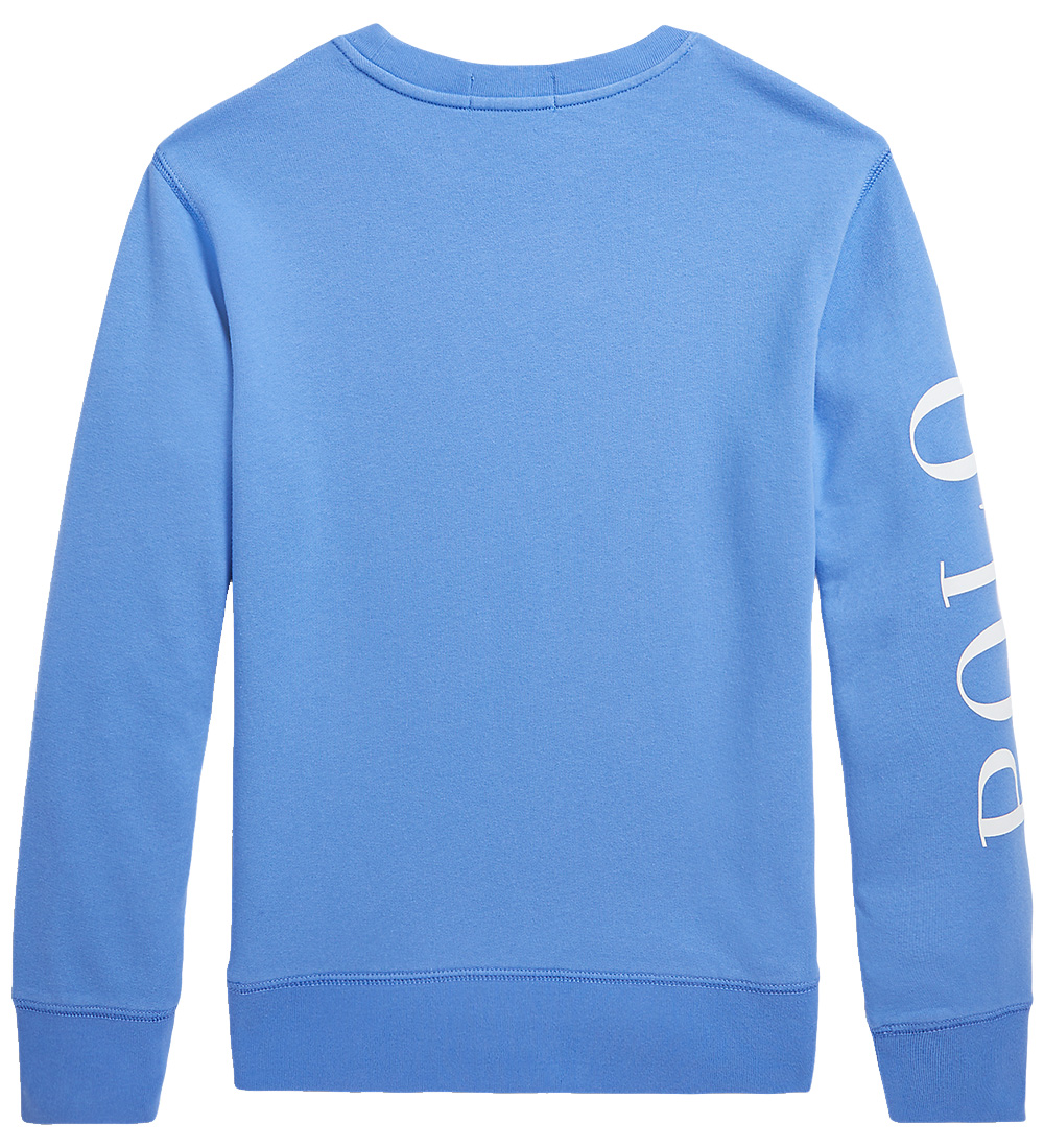 Polo Ralph Lauren Sweatshirt - Harbor Island Blue m. Hvid
