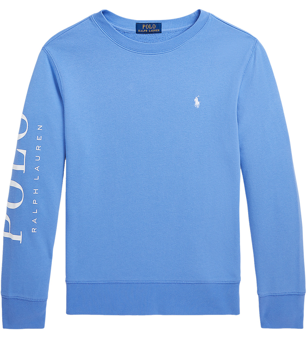 Polo Ralph Lauren Sweatshirt - Harbor Island Blue m. Hvid