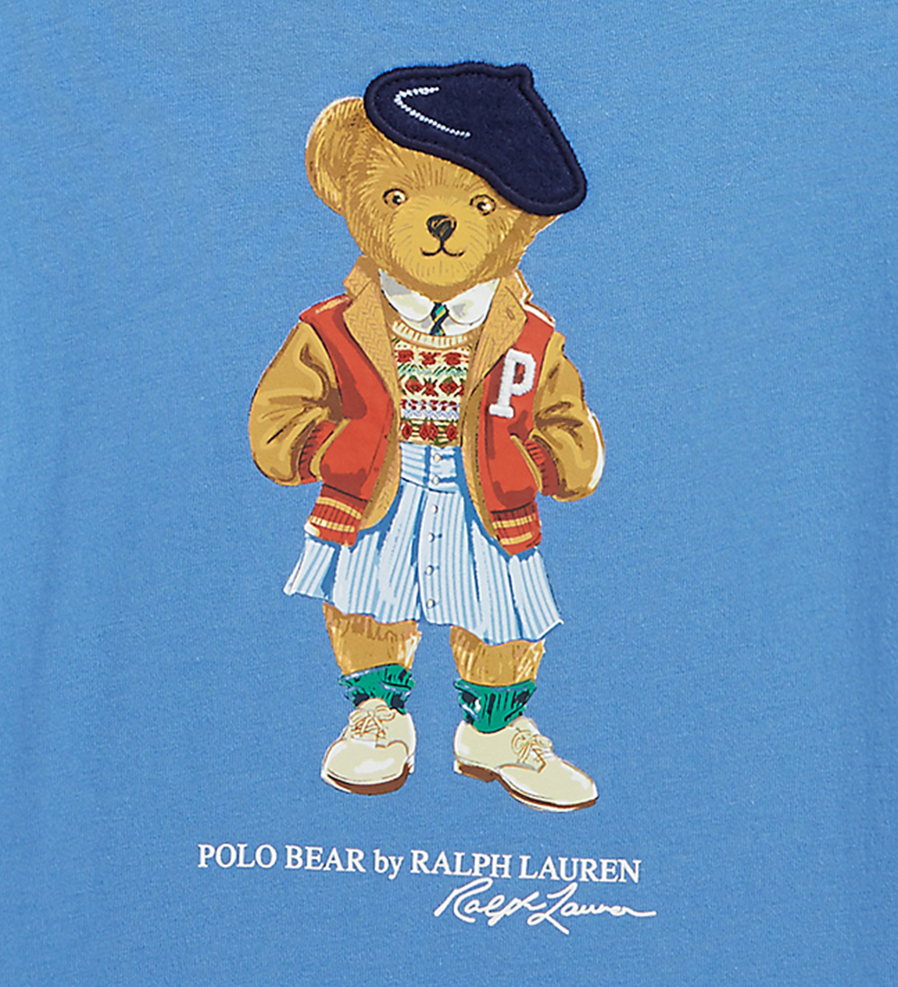 Polo Ralph Lauren T-shirt - New England Blue m. Bamse