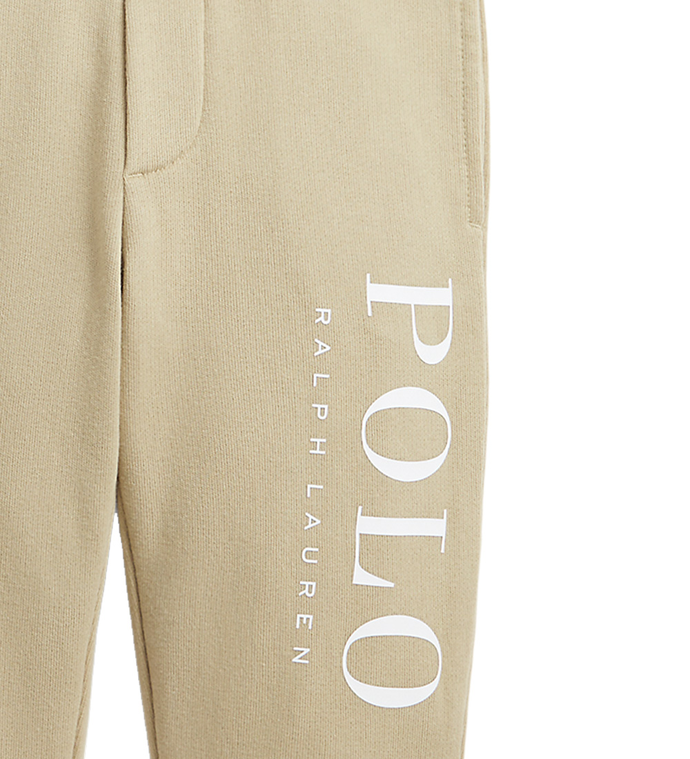Polo Ralph Lauren Sweatpants - Khaki m. Hvid