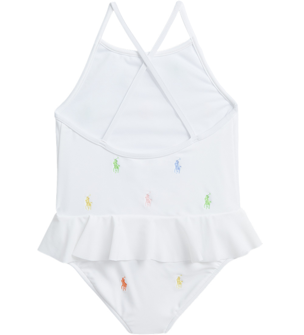 Polo Ralph Lauren Badedragt - Hvid m. Logoer