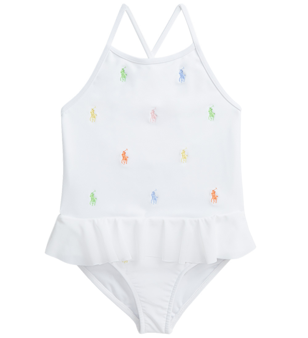 Polo Ralph Lauren Badedragt - Hvid m. Logoer