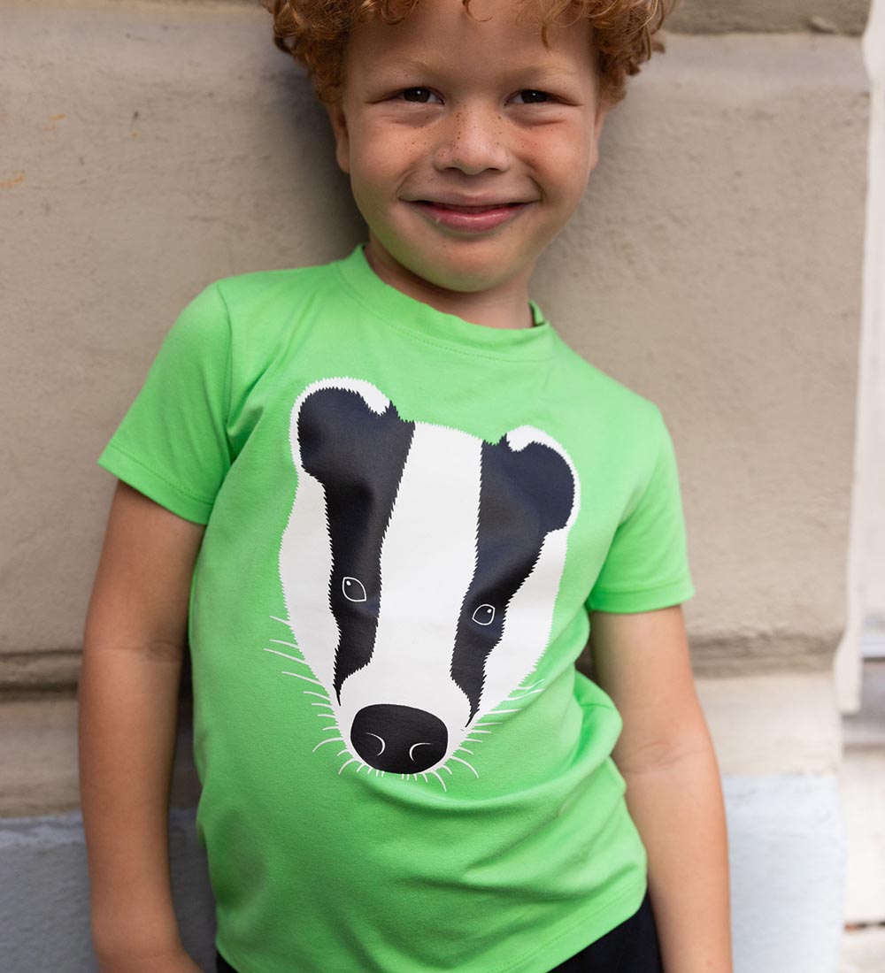 DYR-Cph T-Shirt - Dyrgrowl - Bright Green Grævling