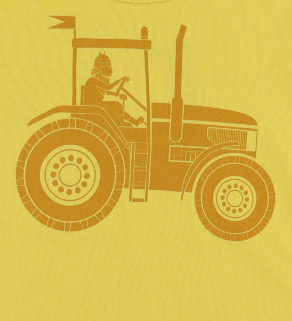 Danefæ T-Shirt - Danebasic - Faded Yellow Traktor