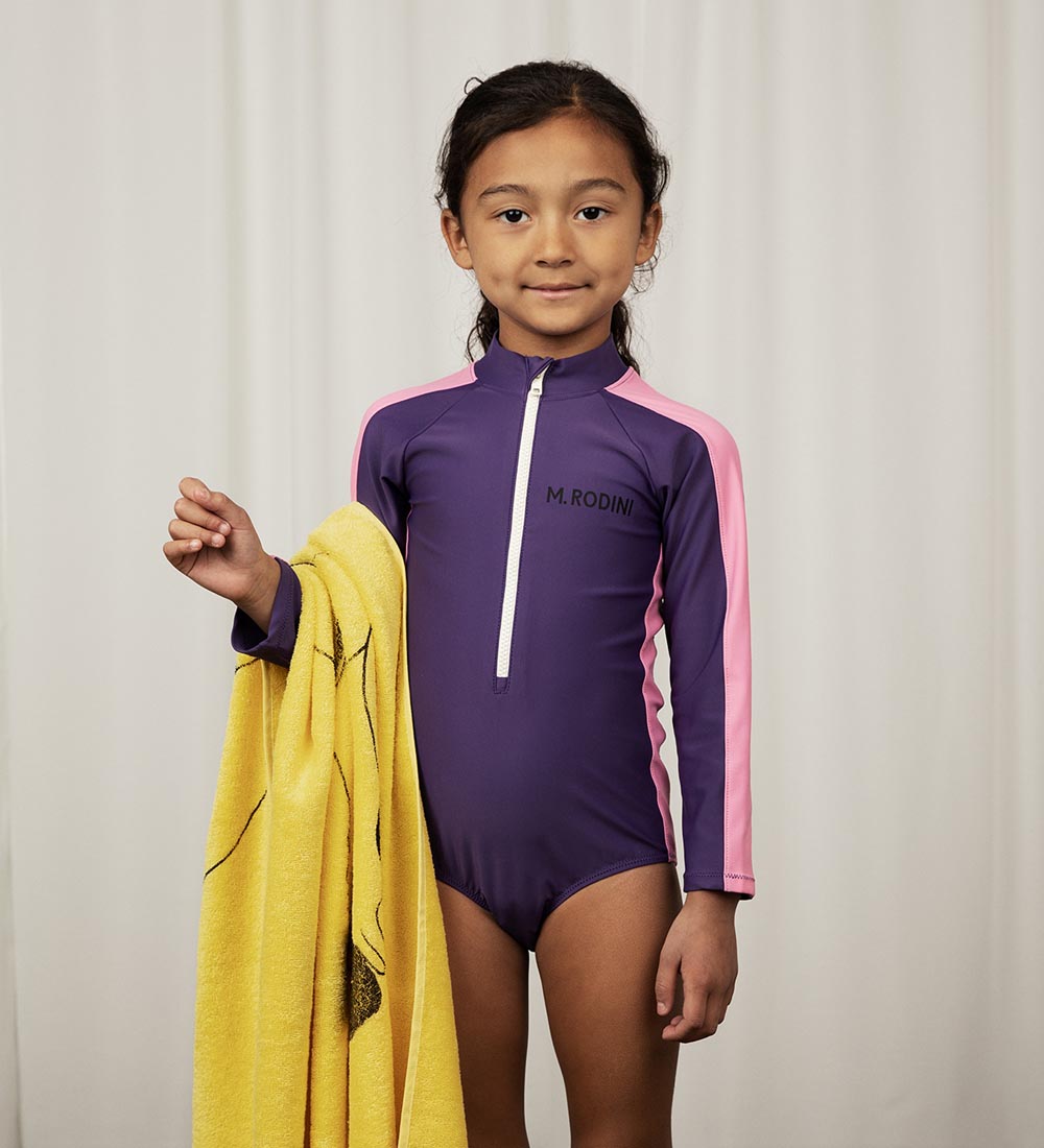 Mini Rodini Badedragt - UV50+ - Stripe - Purple