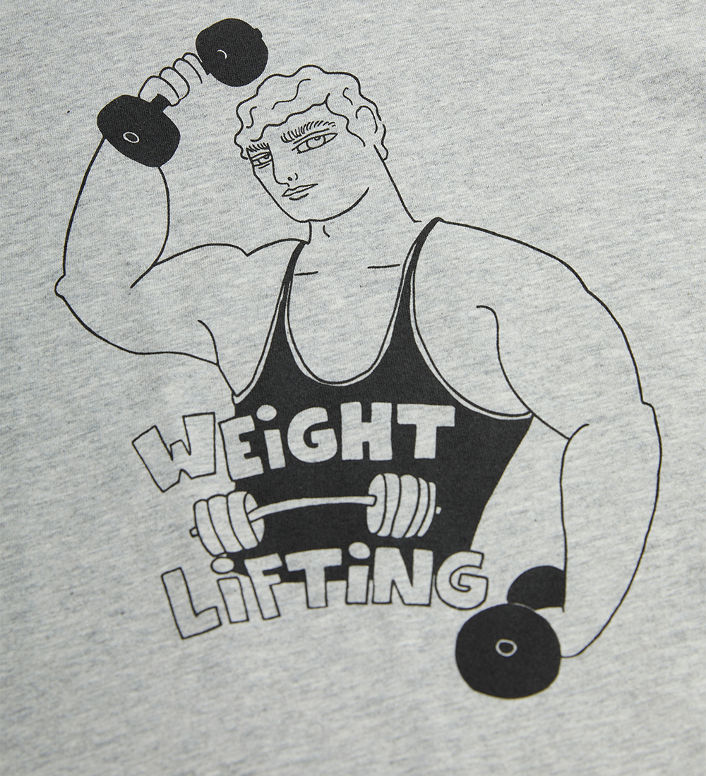 Mini Rodini T-shirt - Weight Lifting - Grå