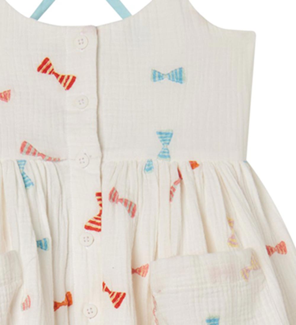 Stella McCartney Kids Kjole - Hvid m. Sløjfer