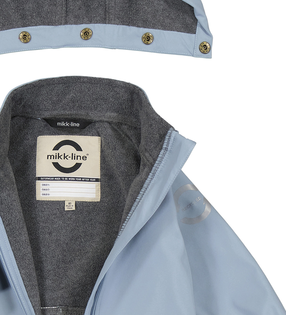 Mikk-Line Softshelldragt m. Fleece - Recycled - Faded Denim