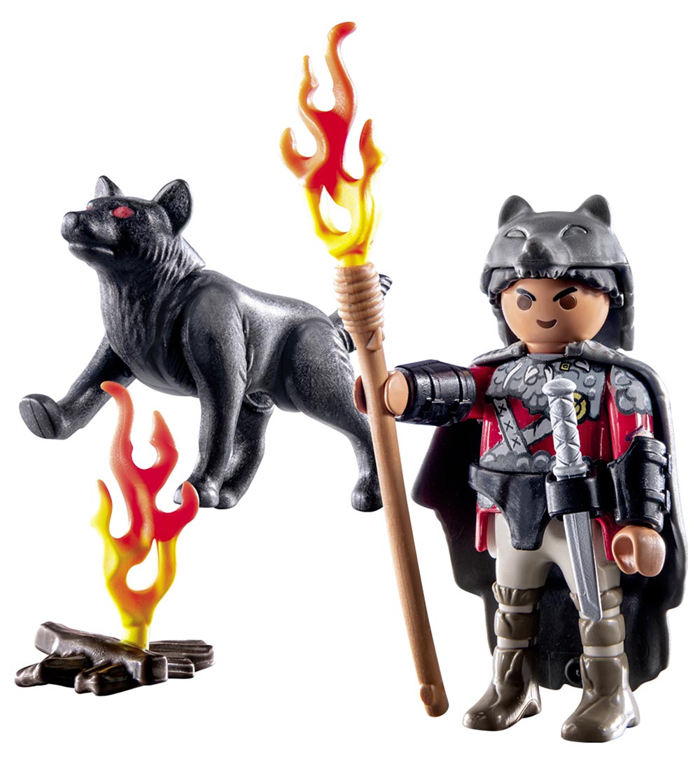 Playmobil SpecialPlus - Kriger med Ulv - 12 Dele - 71482