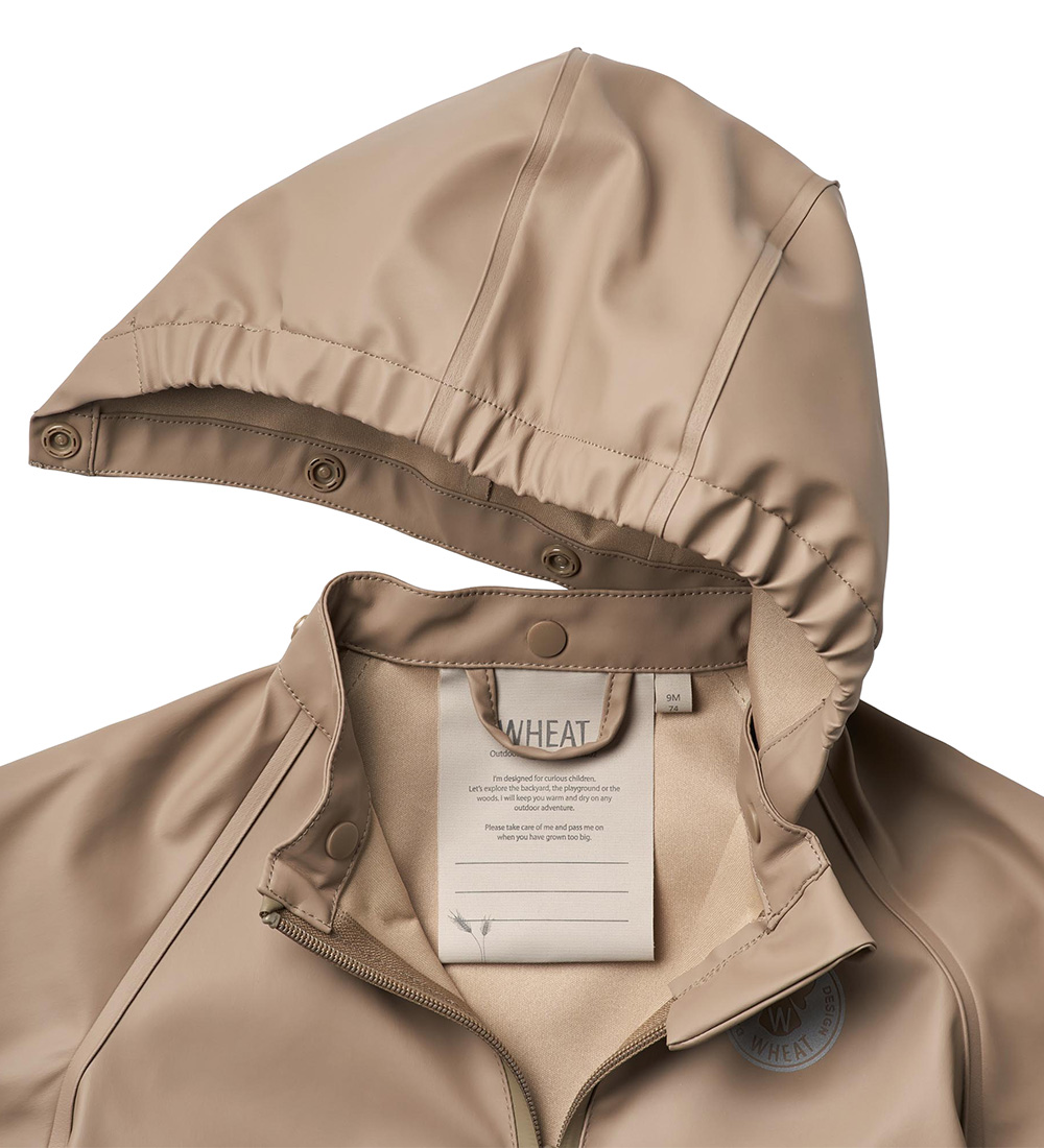 Wheat Regnjakke - Charlie - Beige Stone