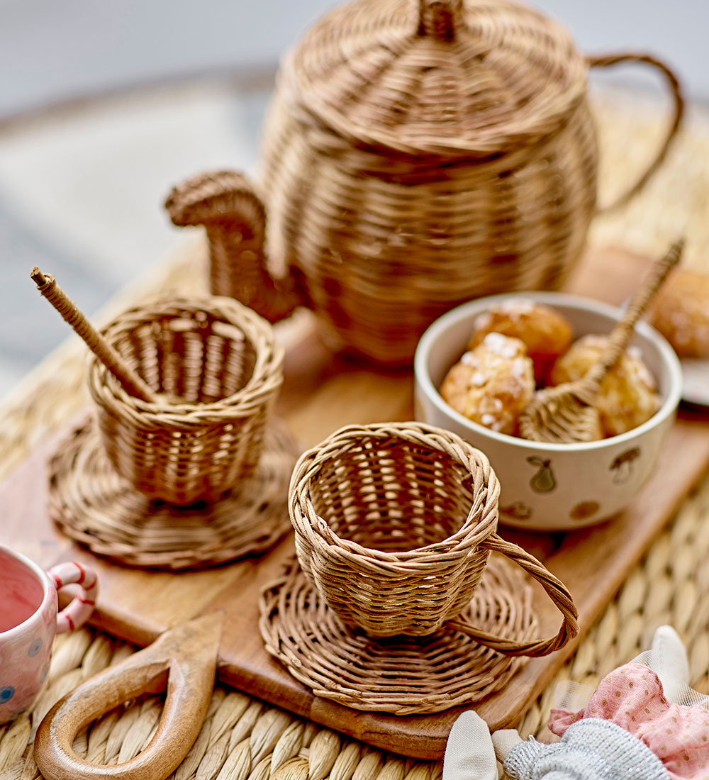 Bloomingville Mini Køkkensæt - Mikkeline - Rattan - Brun