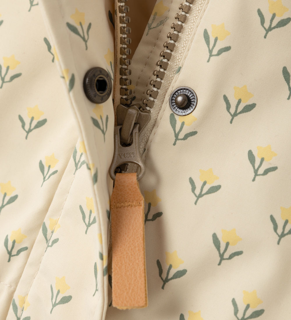 Lil' Atelier Sommerjakke - NmfGerda - Wood Ash m. Blomster