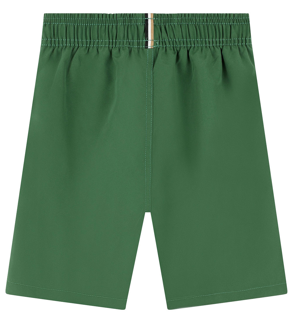 BOSS Badeshorts - Khaki m. Hvid