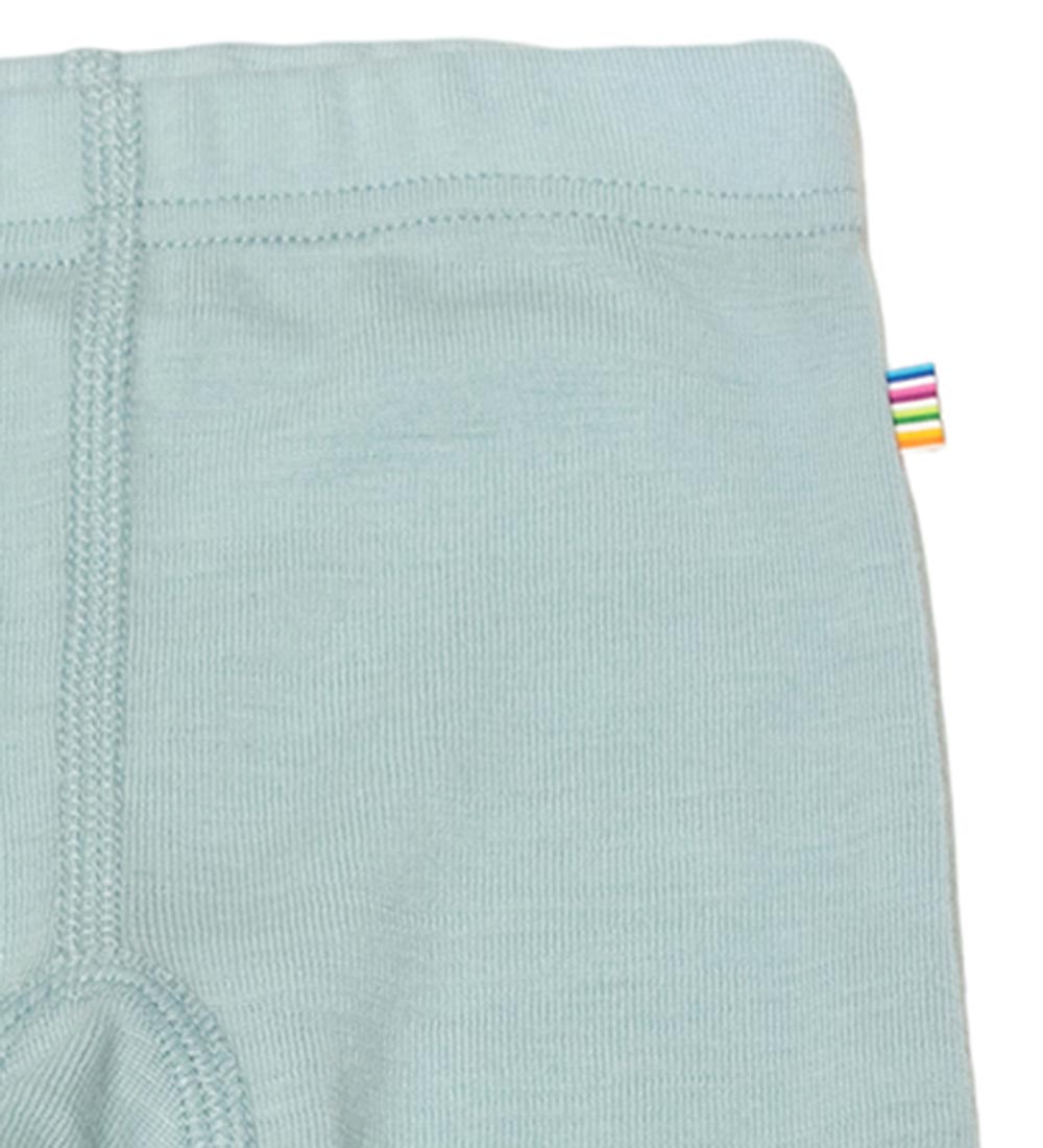 Joha Leggings m. Fødder - Uld - Støvet Blå