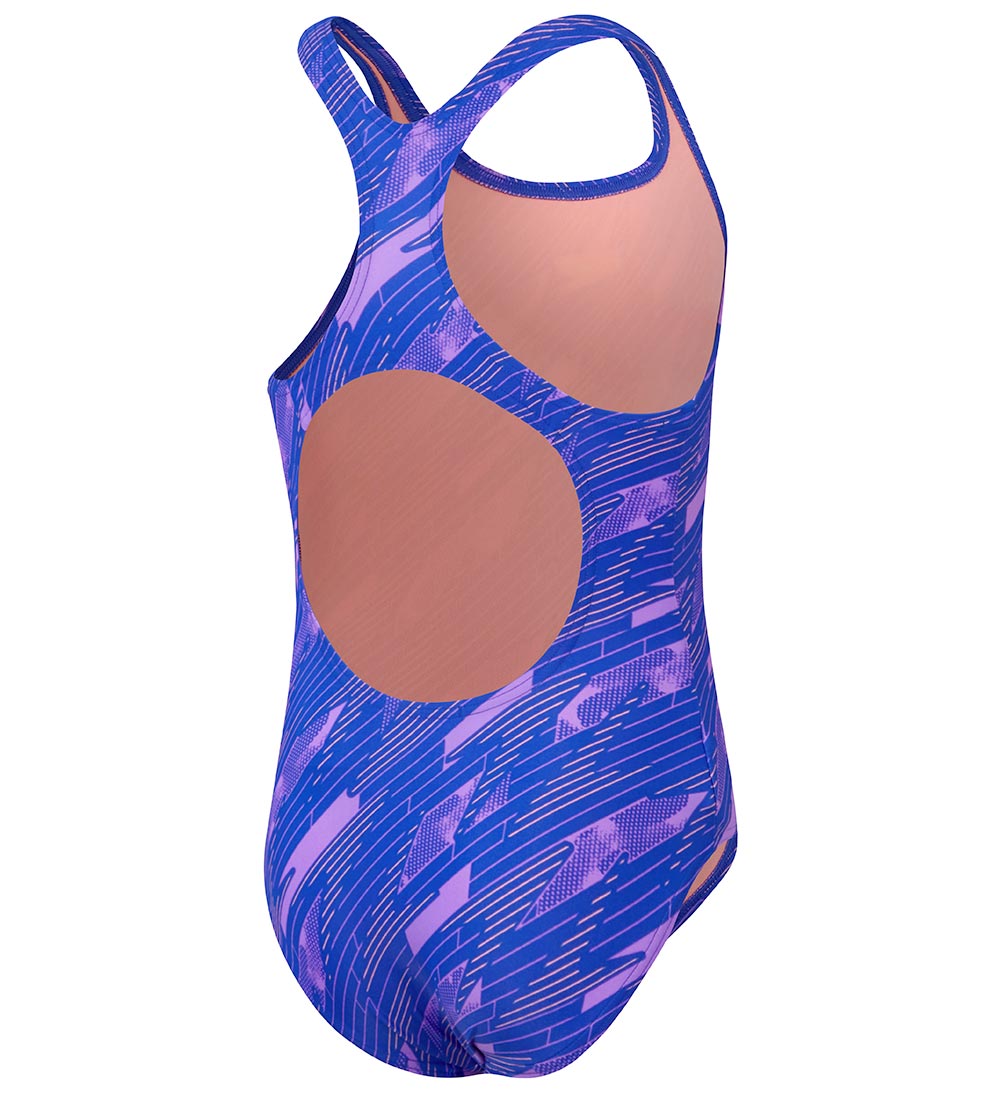 Speedo Badedragt - Hyperboom Allover Medalist - Blue/Pink
