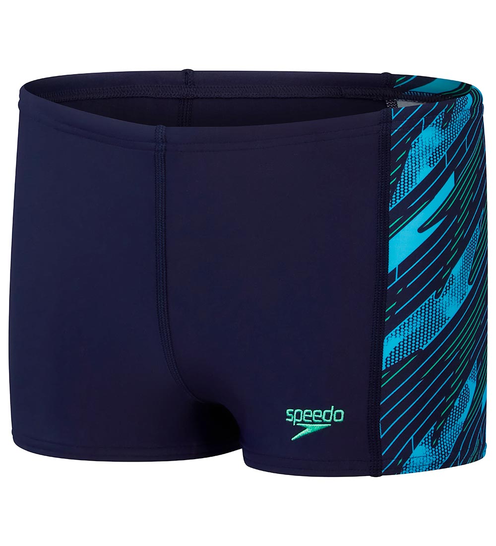 Speedo Badebukser - Hyperboom Panel Aquashort - Navy/Green