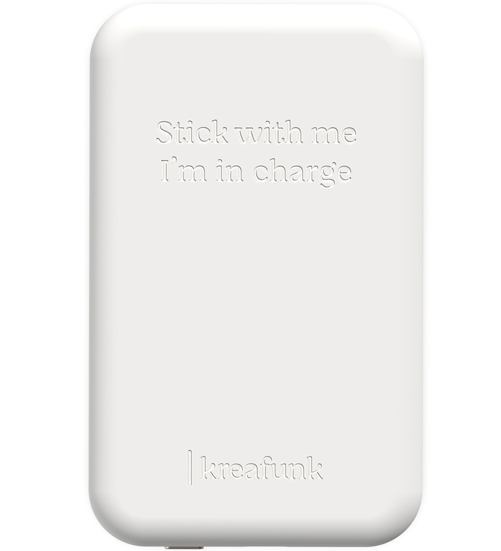 Kreafunk Powerbank - toCHANGE QI - Hvid - 5.000mAh