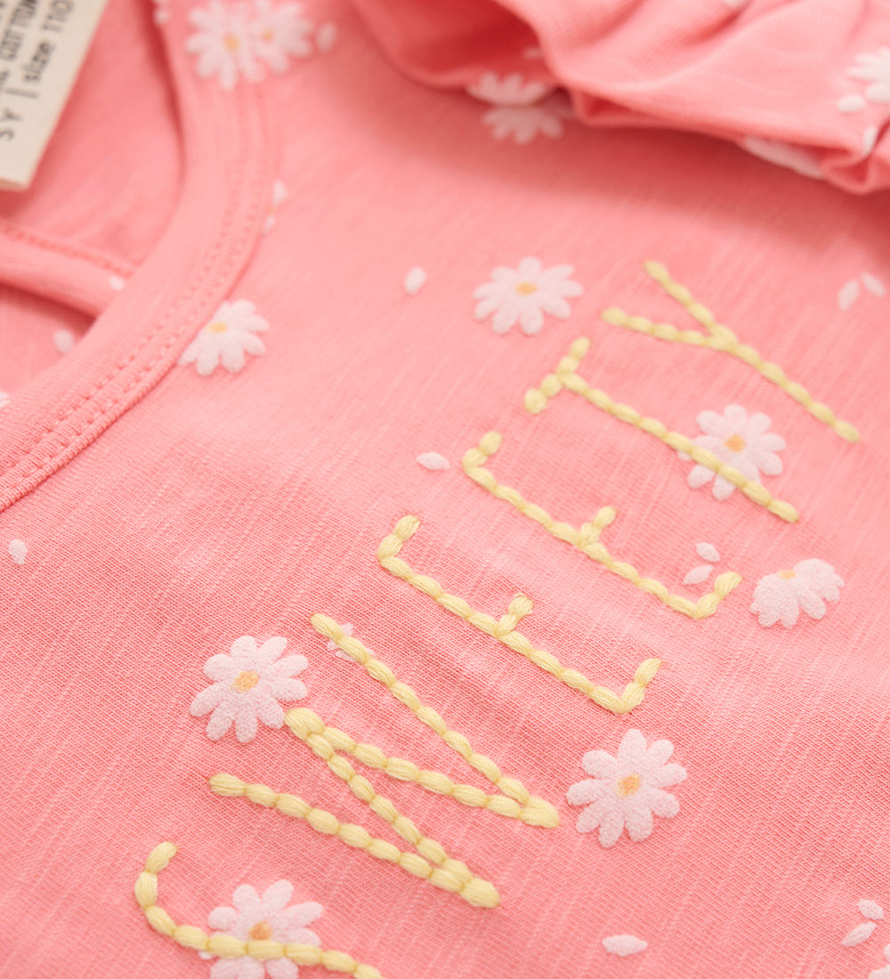 Minymo T-Shirt - Strawberry Ice m. Blomster
