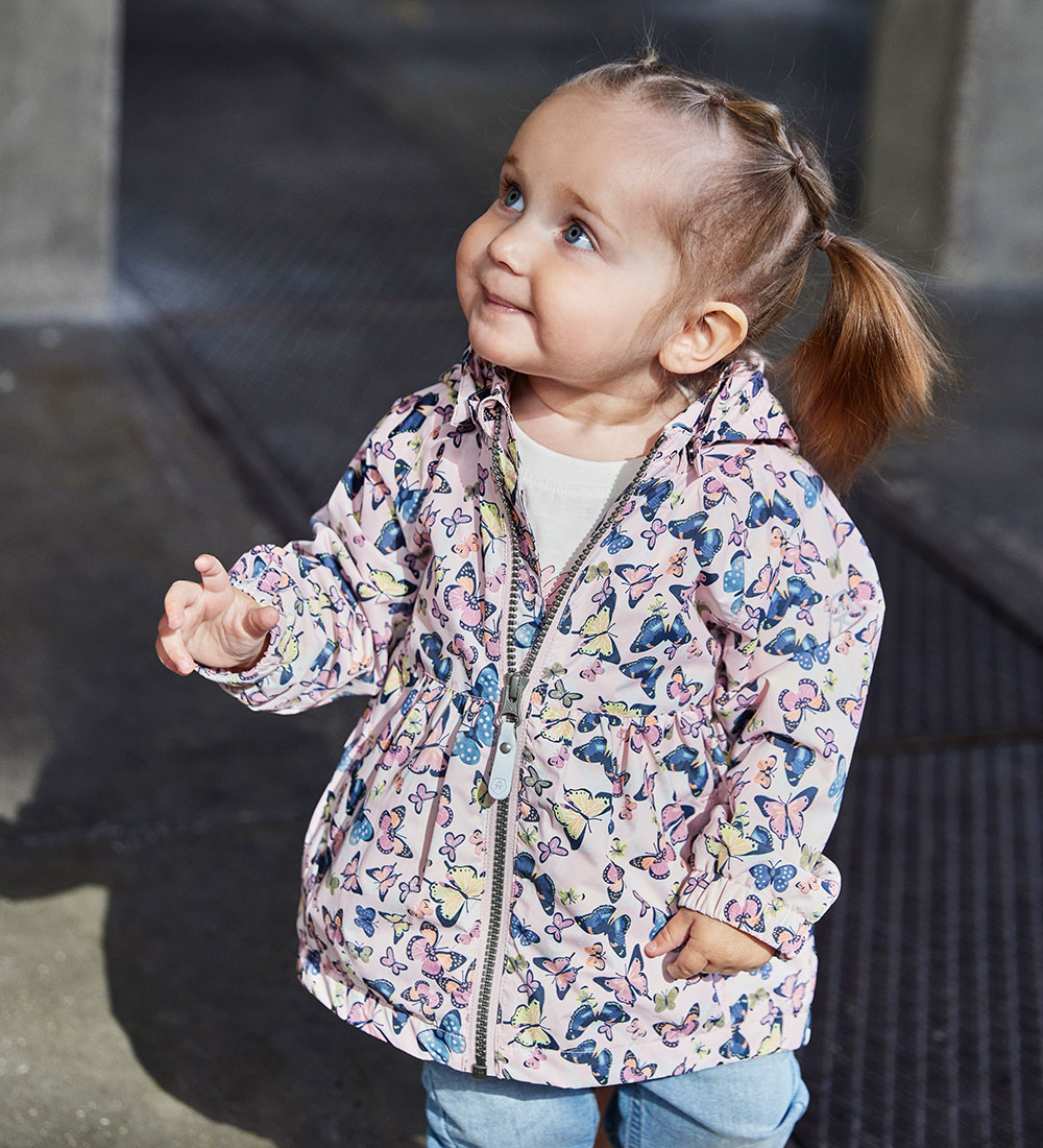 Color Kids Sommerjakke - Chalk Pink m. Sommerfugle