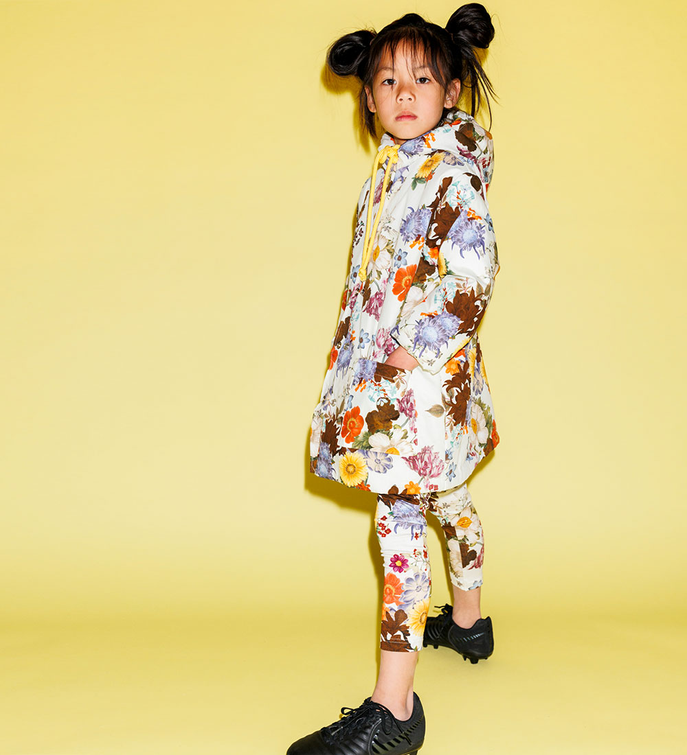 Christina Rohde Leggings - Hvid m. Blomster