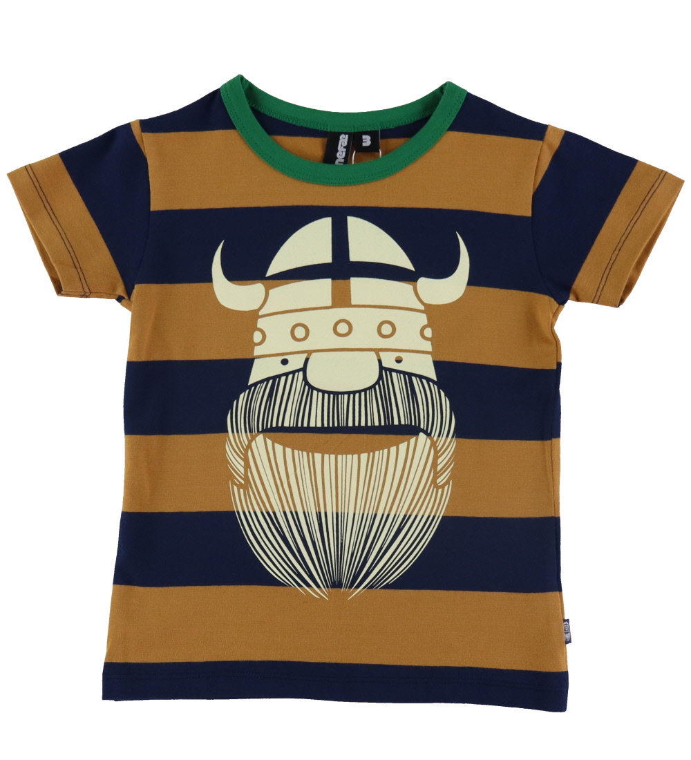 Danefæ T-Shirt - Danerainbow Ringer - Grey Marine/Golden Honey E