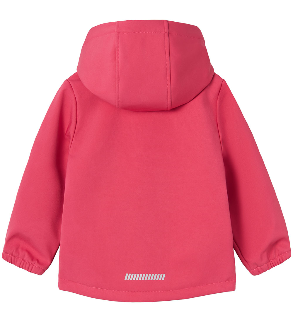 Name It Softshelljakke m. Fleece - NmfAlfa08 - Carmine m. Magi
