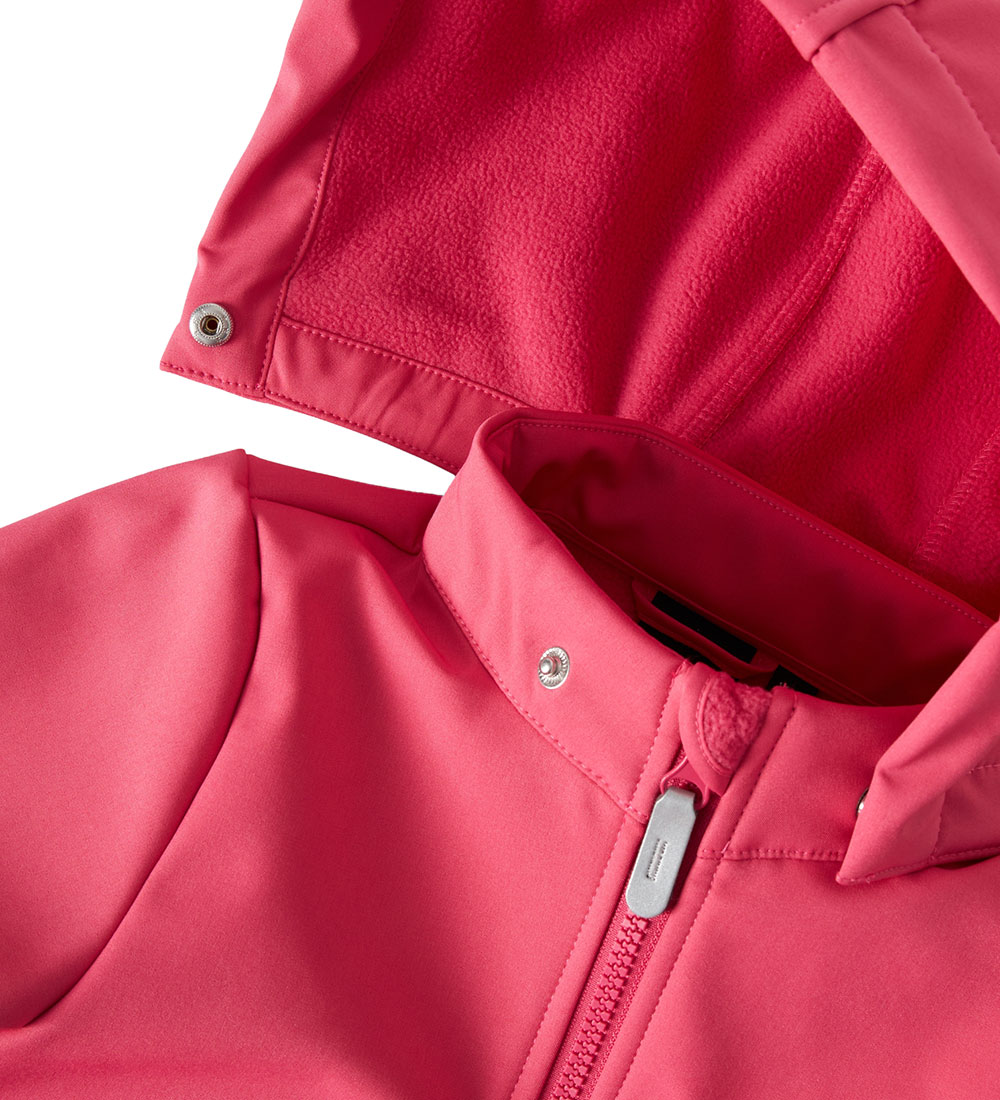 Name It Softshelljakke m. Fleece - NmfAlfa08 - Carmine m. Magi