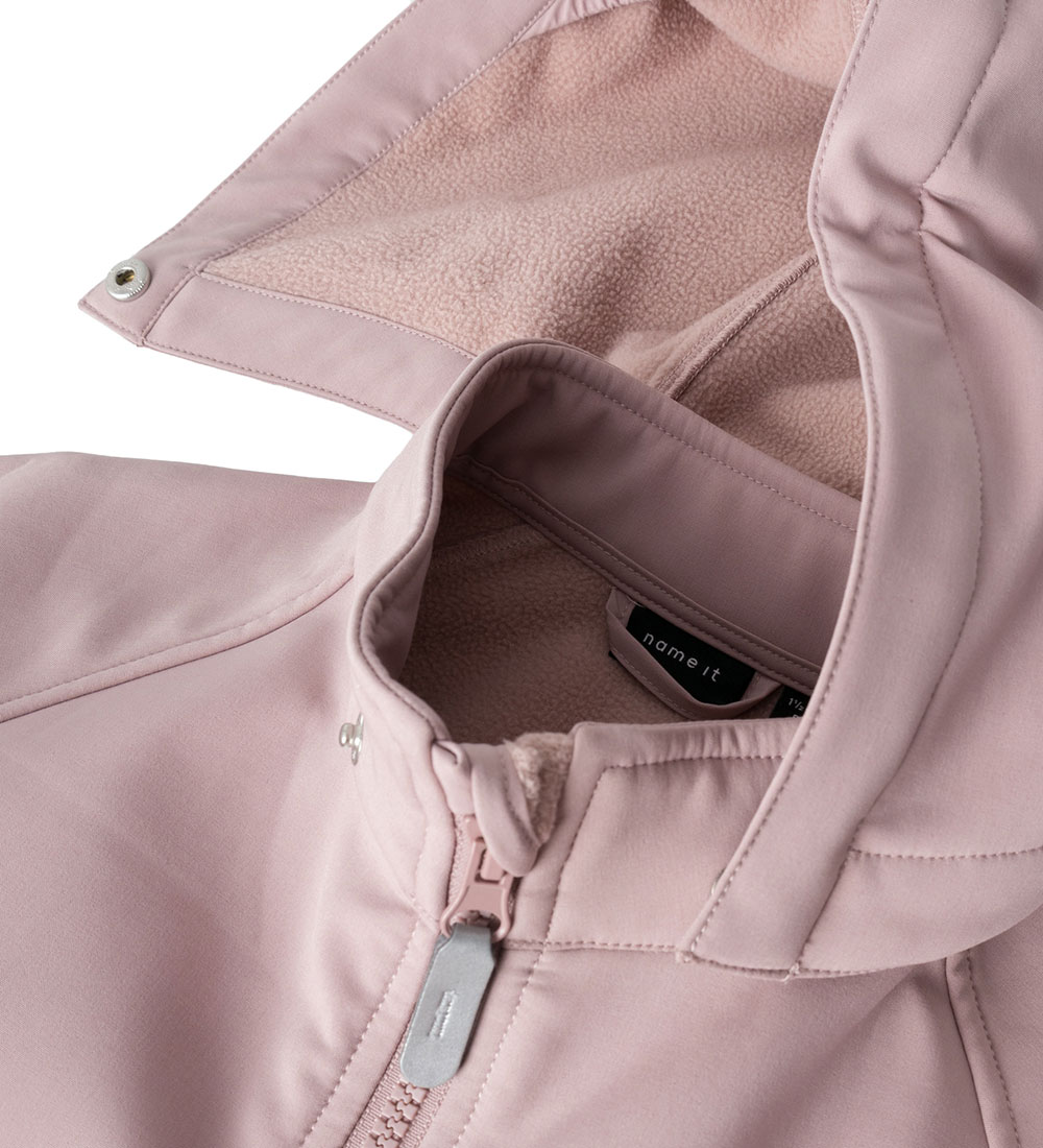 Name It Softshelldragt m. Fleece - NmfAlfa08 - Deauville Mauve m