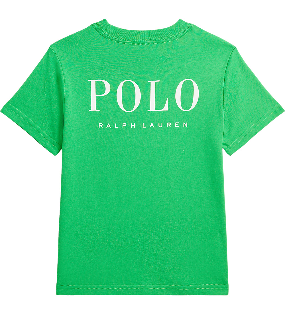 Polo Ralph Lauren T-shirt - Tiller Green m. Hvid
