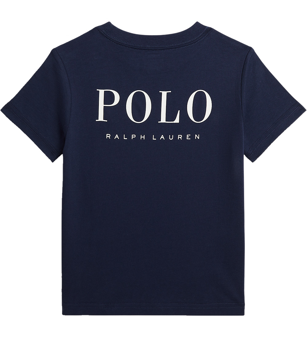 Polo Ralph Lauren T-shirt - Newport Navy m. Hvid