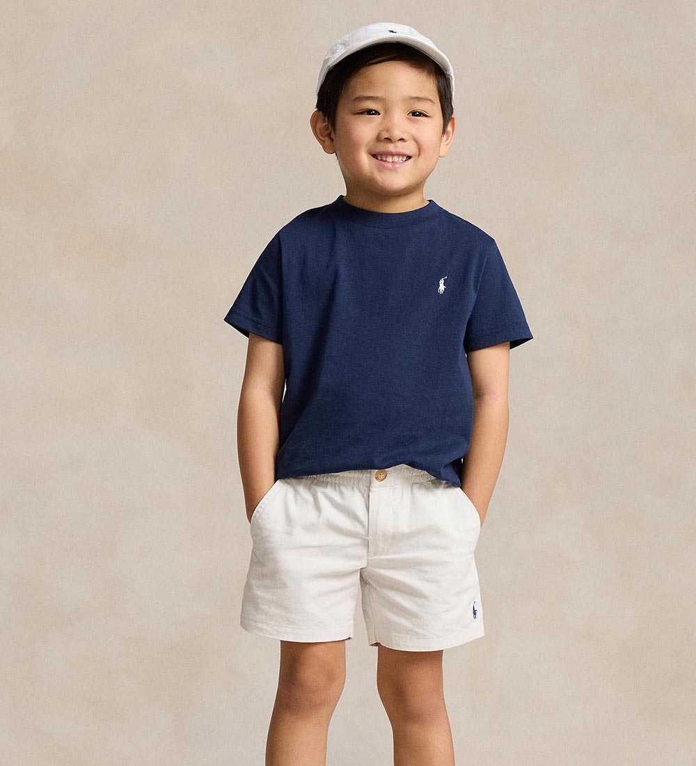 Polo Ralph Lauren T-shirt - Newport Navy m. Hvid