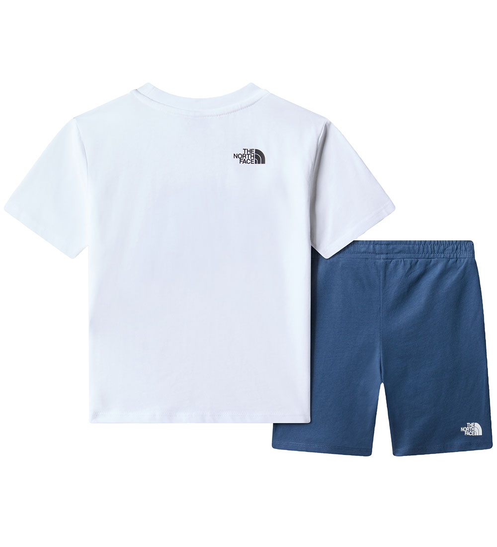 The North Face Shortssæt - T-shirt/Shorts - Hvid/Shady Blue
