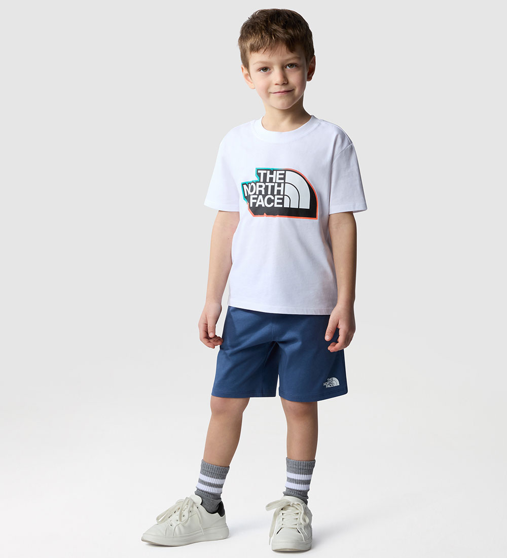 The North Face Shortssæt - T-shirt/Shorts - Hvid/Shady Blue