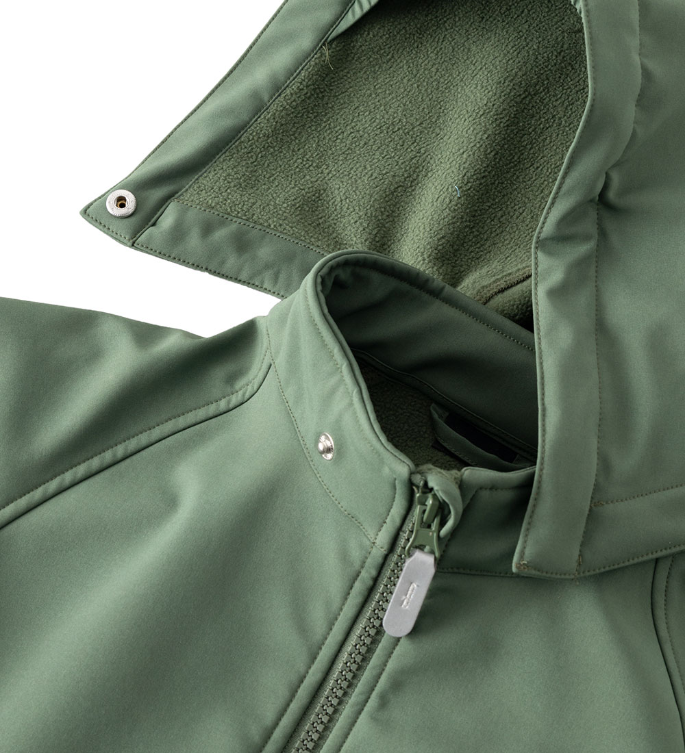 Name It Softshelldragt m. Fleece - NmmAlfa08 - Thyme m. Magi