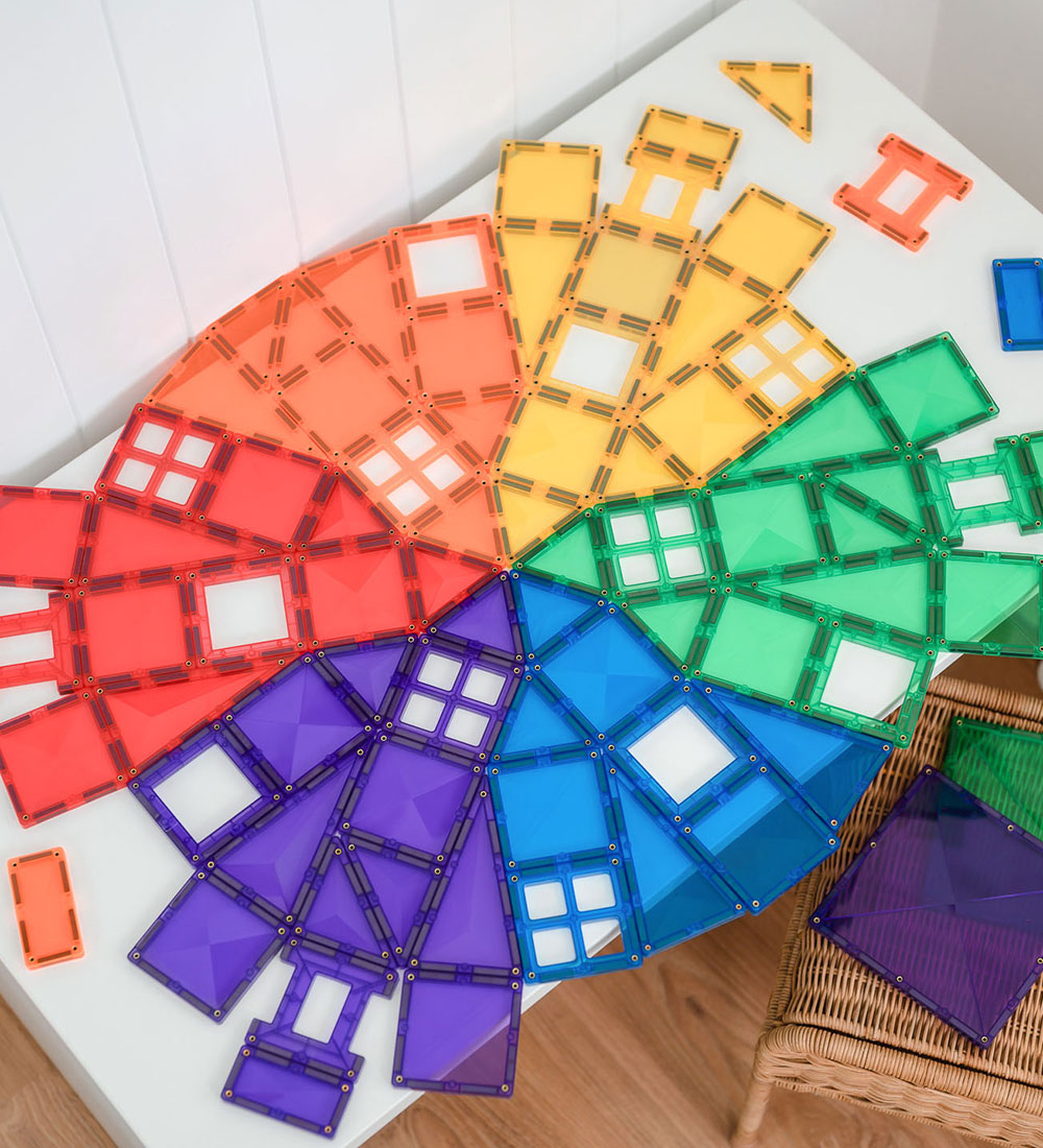 Connetix Magnetsæt - 102 Dele - Rainbow Creative Pack