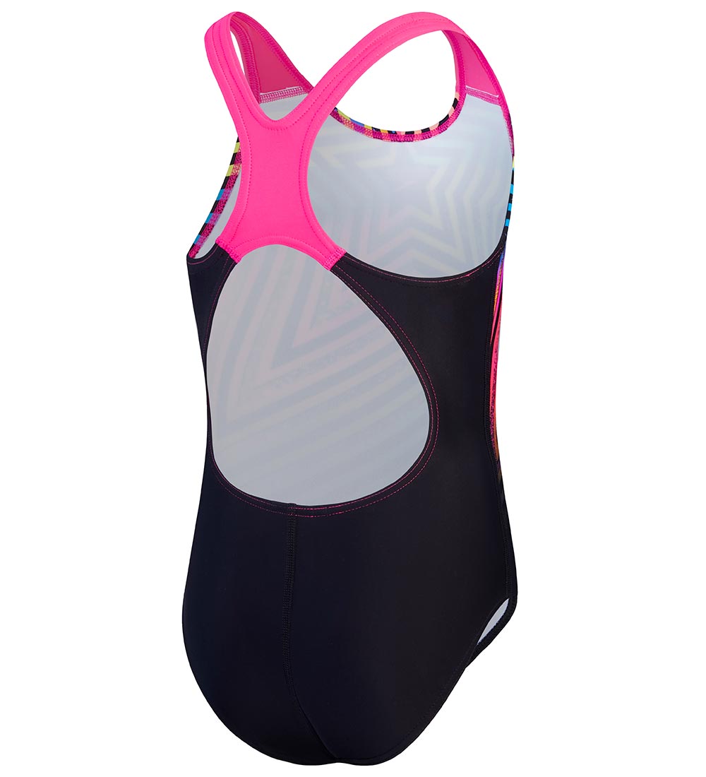 Speedo Badedragt - Girls Digital Placement Splashback - Sort/Pin