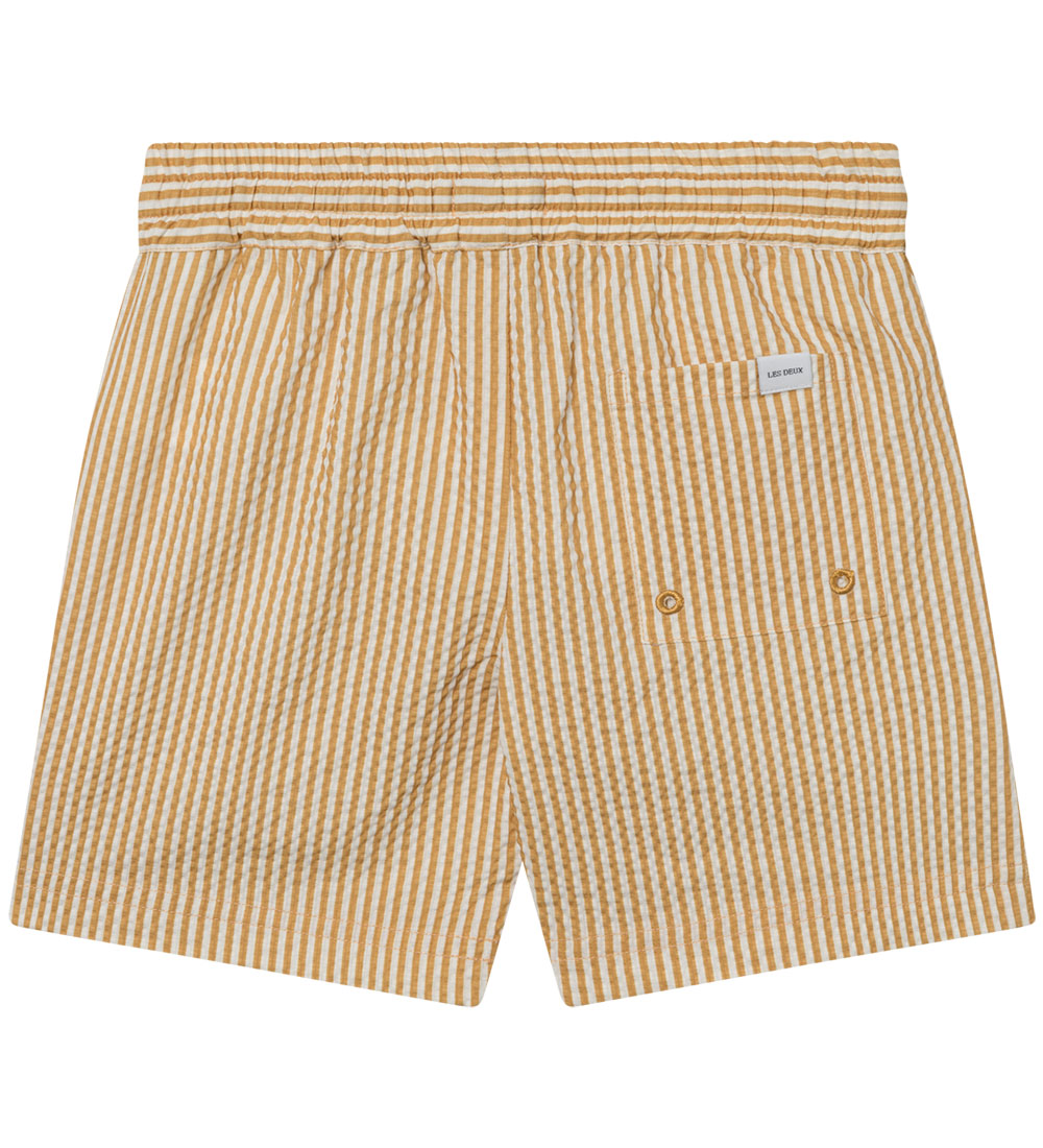 Les Deux Badeshorts - Stan Stripe - Mustard Yellow/Light Ivory