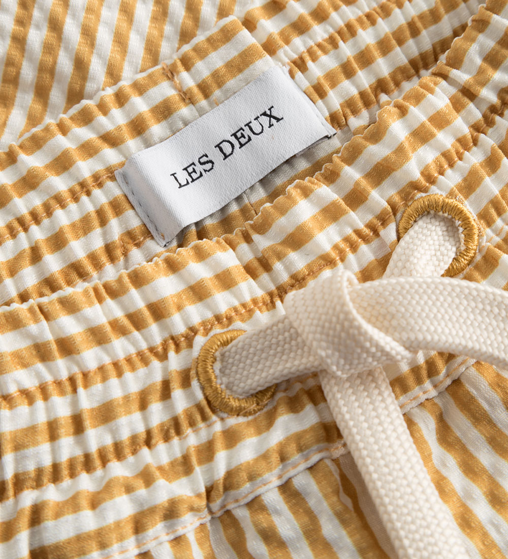 Les Deux Badeshorts - Stan Stripe - Mustard Yellow/Light Ivory
