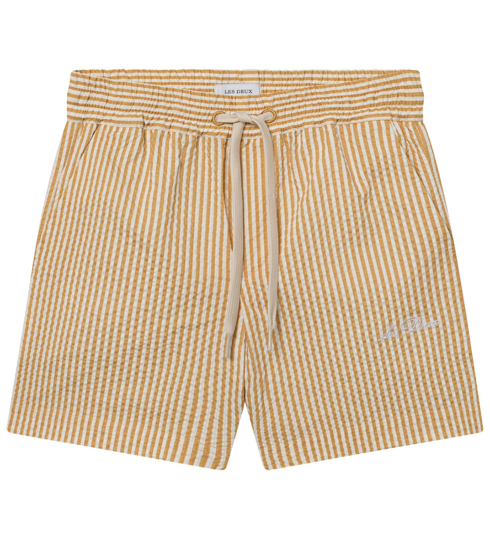 Les Deux Badeshorts - Stan Stripe - Mustard Yellow/Light Ivory