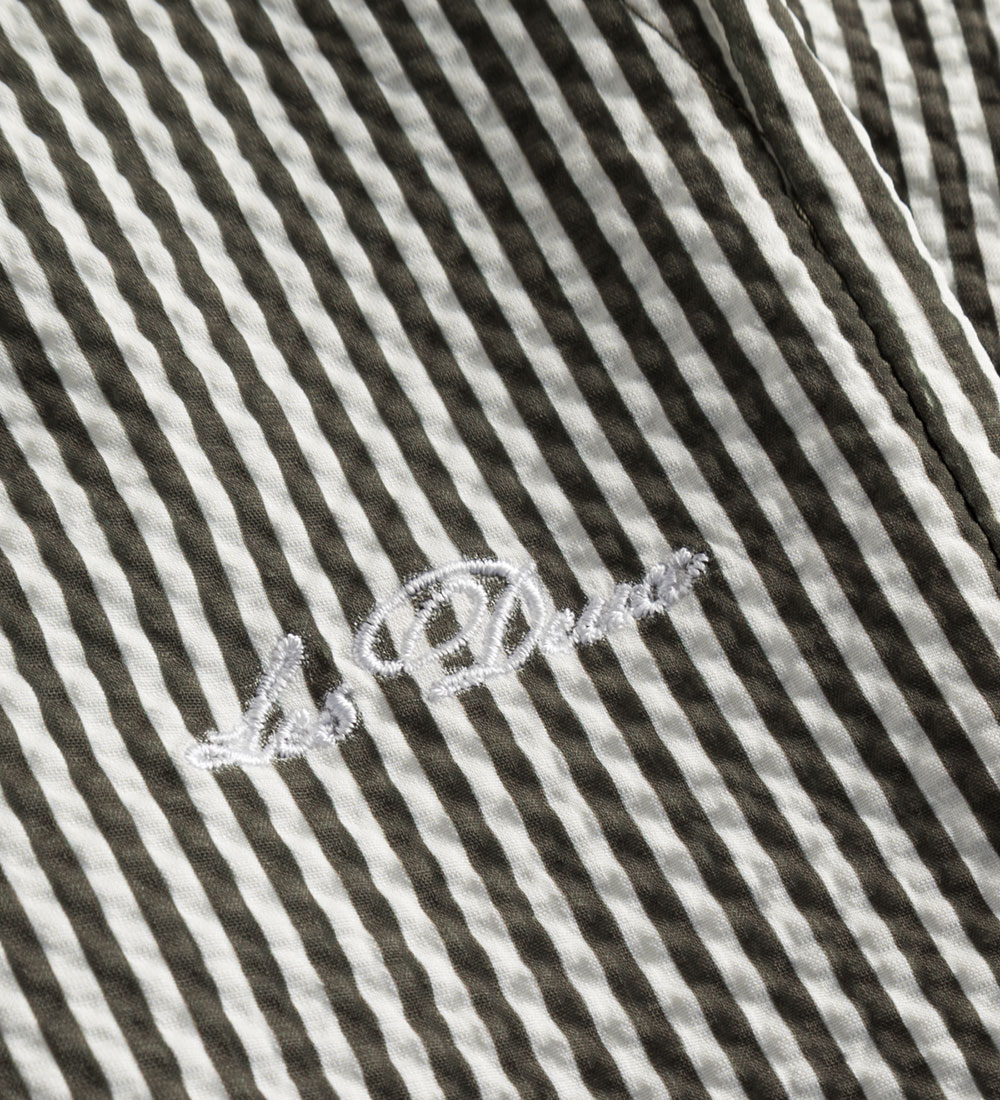 Les Deux Badeshorts - Stan Stripe - Olive Night/Ivory