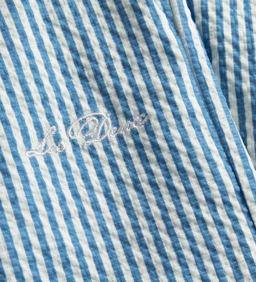 Les Deux Badeshorts - Stan Stripe - Washed Denim Blue/Light Ivor